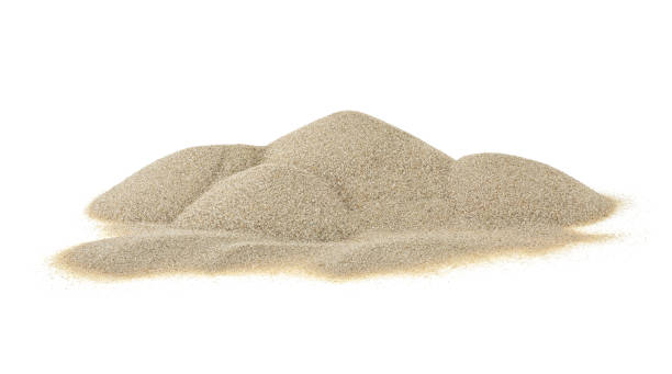 istock Pile desert sand isolated on white background 1156481032