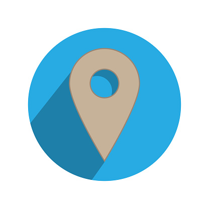 Point Location Button Round Location Pointer Button Map Mark Stock Illustration - Download ...