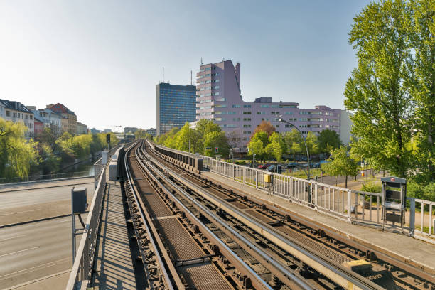 istock Cityscape with U-Bahn railway in Berlin, Germany. 1156486332