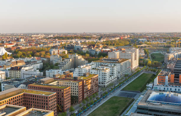 istock Berlin evening aerial cityscape, Germany. 1156486345