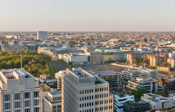 istock Berlin evening aerial cityscape, Germany. 1156486346