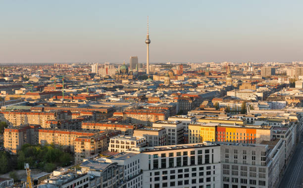 istock Berlin evening aerial cityscape, Germany. 1156486362