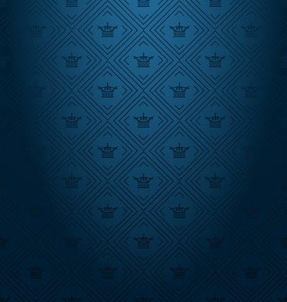 Dark Blue Wallpaper Background Pattern In Royal Style Stock Illustration -  Download Image Now - iStock