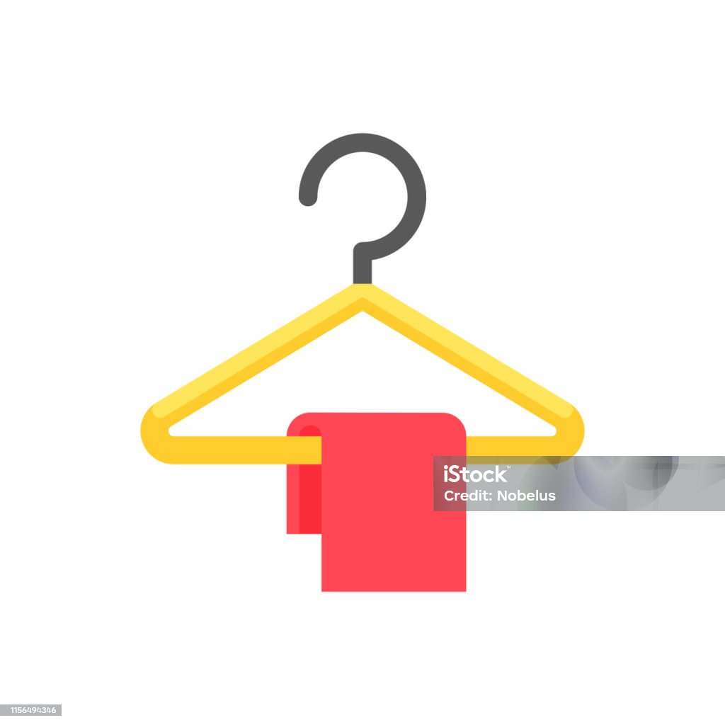 Clothes Hanger Icon Vector Illustration Logo Template Isolated On White  Background Stock Illustration - Download Image Now - iStock