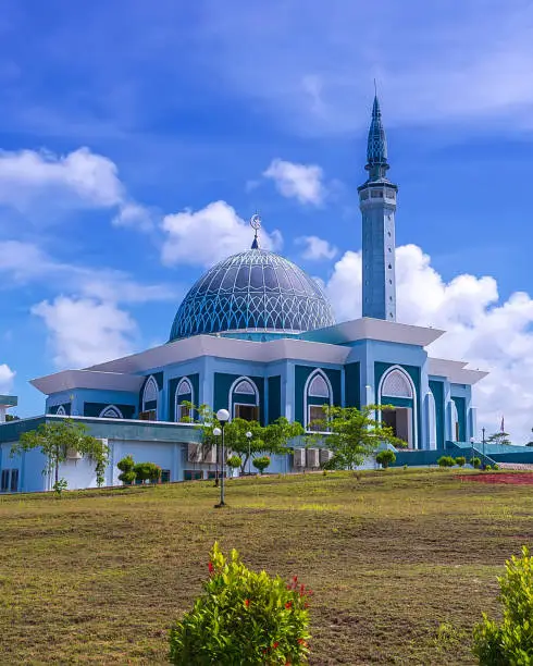 Photo of Beautiful Blue sky at Mosque dompak island bintan indonesia