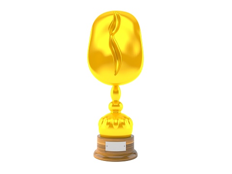 Coffee Bean Golden Trophy Stock Photo - Download Image Now - Coffee ...