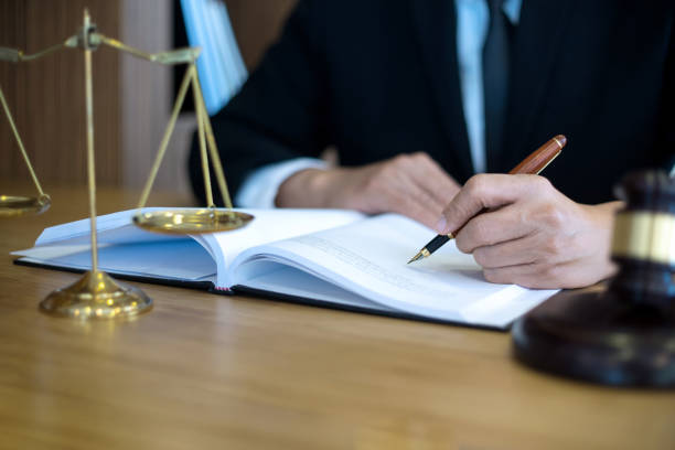 istock lawyer or  judge work in the office with gavel 1156499572