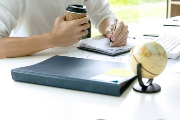 istock woman and man work for education or business on the table 1156499699
