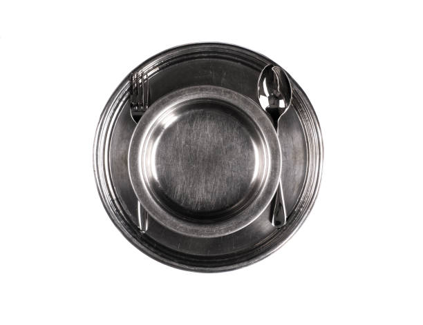 istock prison plate, cutlery on a white background 1156499842