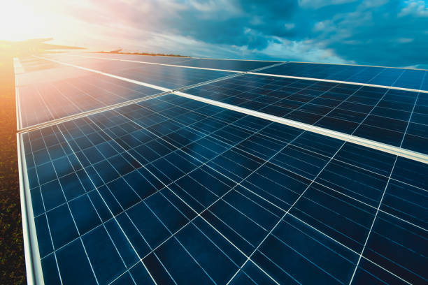 istock Alternative energy To conserve the world's energy (Solar panels in the sky) 1156500205