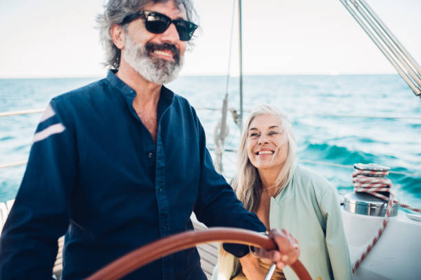 istock Man and woman sailing 1156500799