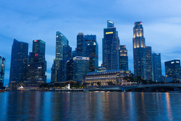 istock Singapore Skyline at dusk 1156503876