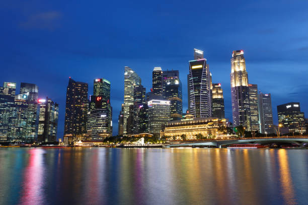 istock Singapore Skyline at dusk 1156505066