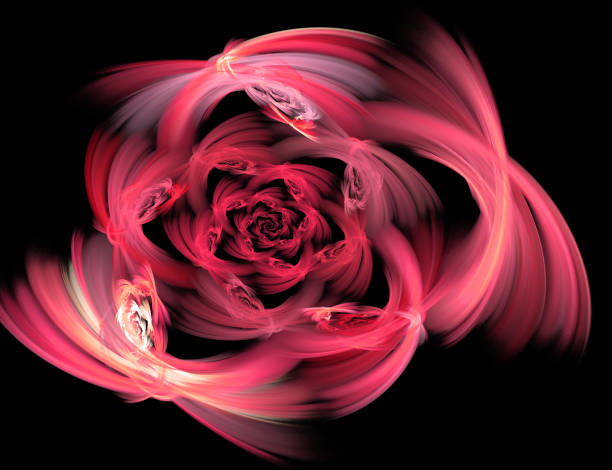 istock Abstract illustration of a fractal pattern on black background 1156507198