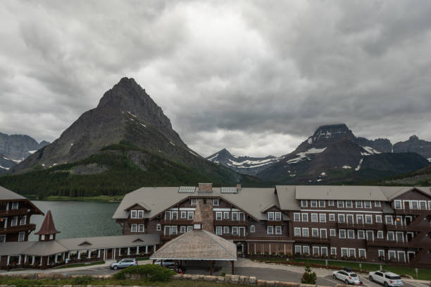 Many Glacier Hotel and Grinnell Point