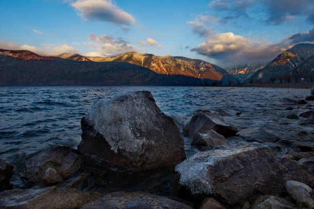 istock Amazing sunset on lake Teletskoye 1156510006