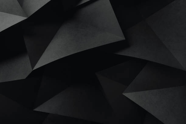 istock Geometric shapes of black paper, composition abstract 1156511104