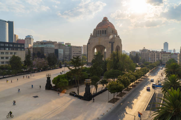 istock Sunset behind the Monument to the Revolution 1156511416