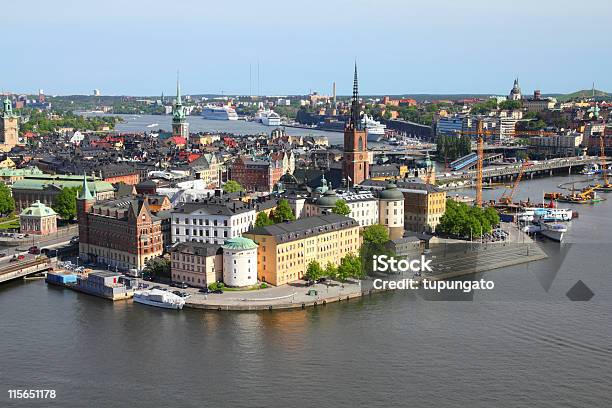 Stockholm Stock Photo - Download Image Now - Aerial View, Architecture, Bay of Water