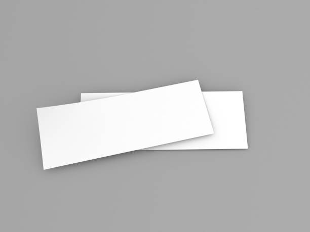 istock White mockup empty advertising flyer on gray background. 1156515675