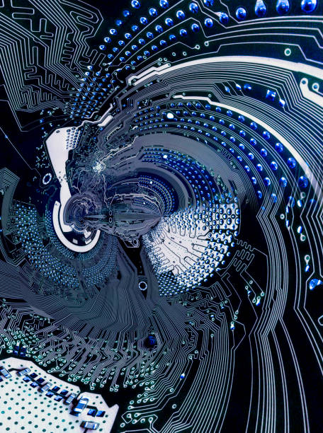 istock Abstraction based on the image of the motherboard of a personal computer 1156521311