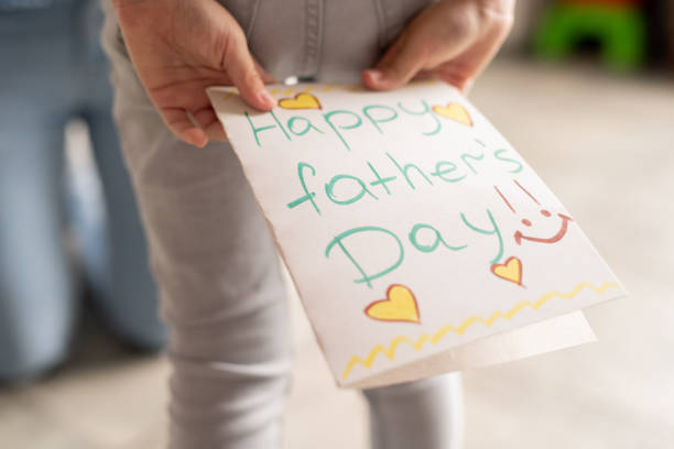 istock Creative fathers day card with hearts 1156522185