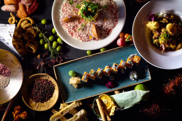 istock Fusion food on the table 1156522273