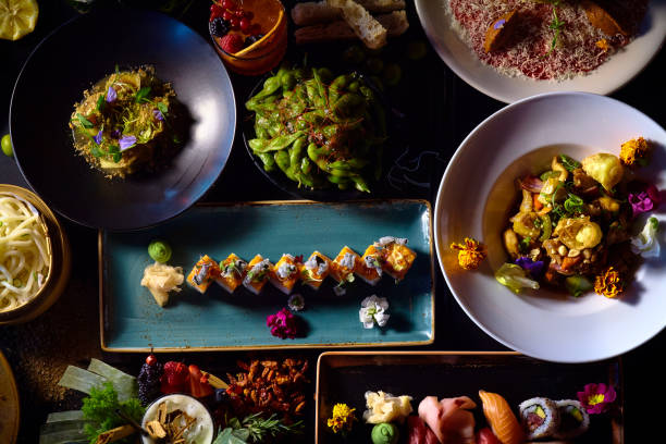 Asian food on the table