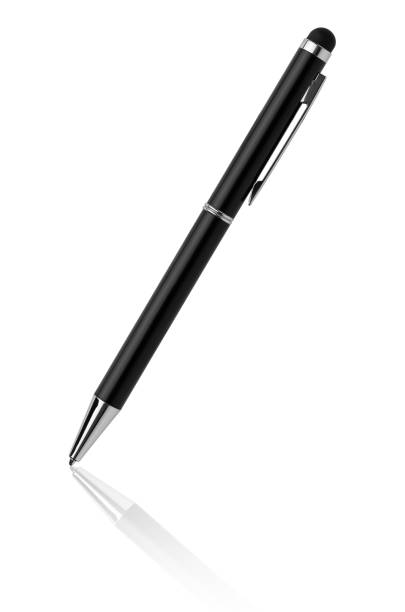 istock Ballpoint pen on a white background. Black ball pen isolated on white background. 1156523824