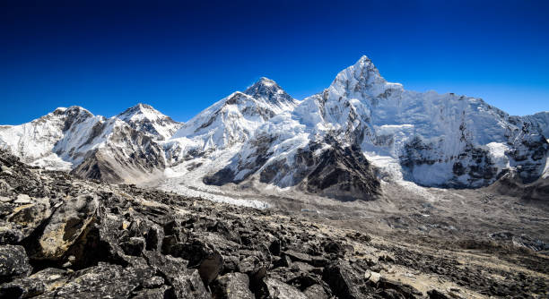 istock Panoramic view of Mount Everest and Nupste seen from Kala Patthar 1156527763