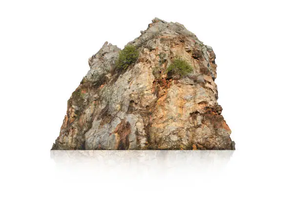 Photo of Rock isolated on white background