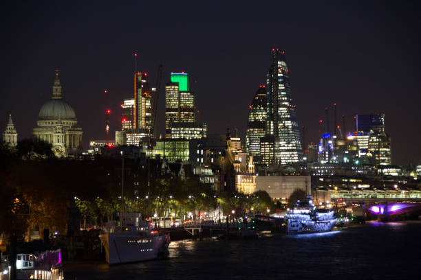 North London night skyline