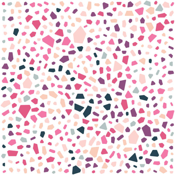 ilustrações, clipart, desenhos animados e ícones de teste padrão colorido do vetor do terrazzo - rock backgrounds color swatch architecture