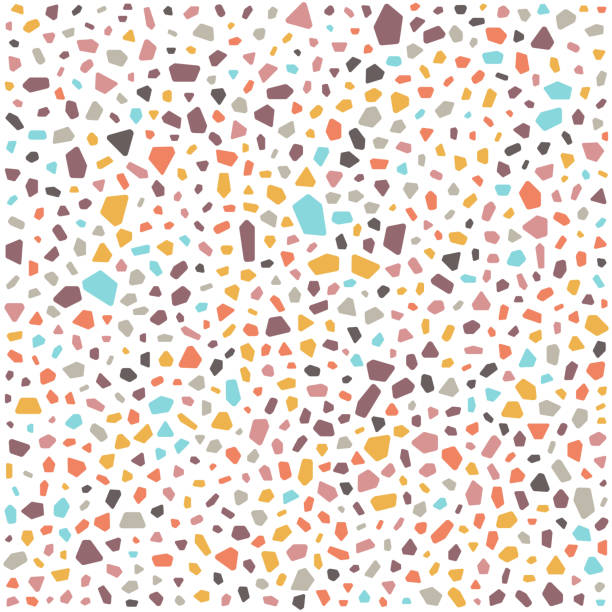 kolorowy wzór wektorowy powierzchni terrazzo - color swatch architecture wallpaper pattern marble stock illustrations