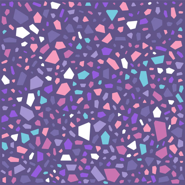 ilustrações, clipart, desenhos animados e ícones de teste padrão colorido do vetor do terrazzo - rock backgrounds color swatch architecture