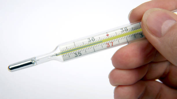 istock hand with medical thermometer close up 1156538961