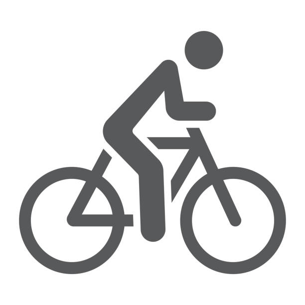 illustrations, cliparts, dessins animés et icônes de icône de glyphe de vélo, sport et vélo, homme sur le signe de bicyclette, graphiques de vecteur, un modèle plein sur un fond blanc. - ten speed bicycle