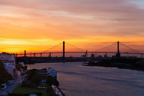 istock Sydney Lanier Bridge at Sunset 1156563177