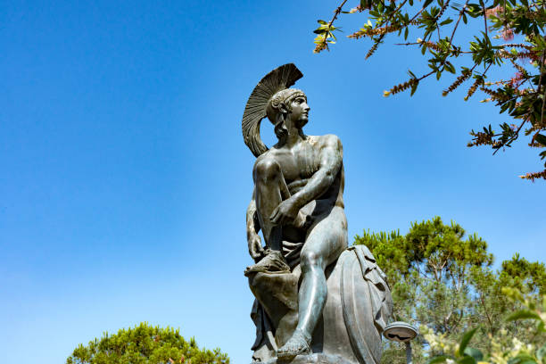 Statue of Theseus under blue sky