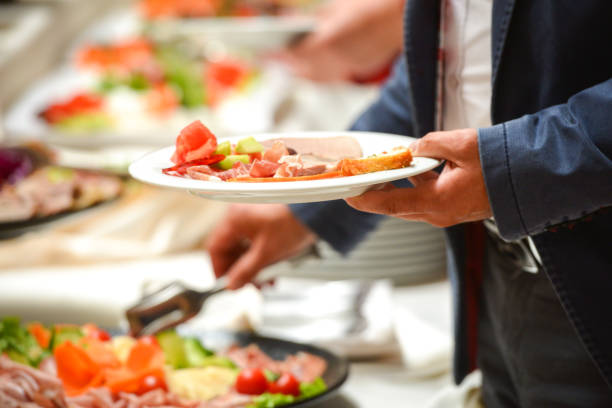 istock Catering and serving food at reception ceremony 1156590212