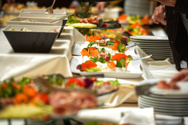istock Catering and serving food at reception ceremony 1156590239