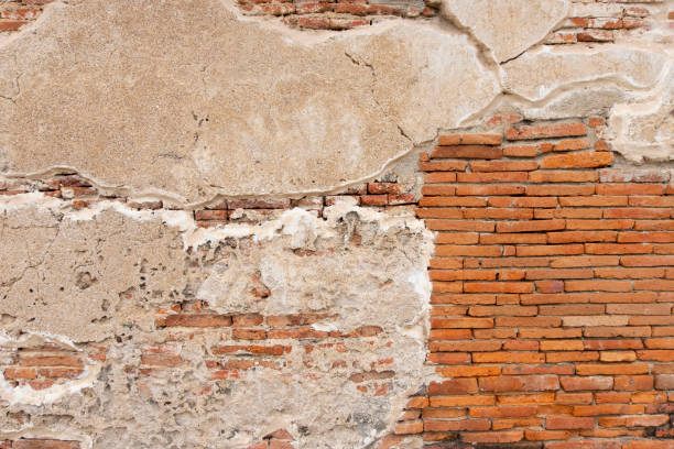 istock Old brick cement wall exture red orange jhorizontal block which are beautiful background. 1156592623