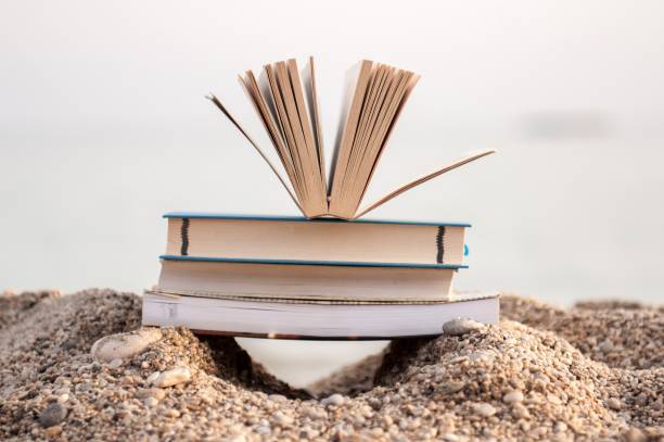 istock Book at beach - summer reading 1156597836