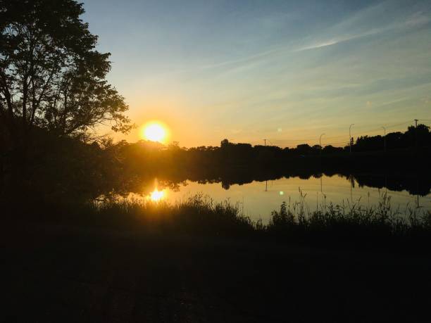 istock Sunset in the lake 1156611947