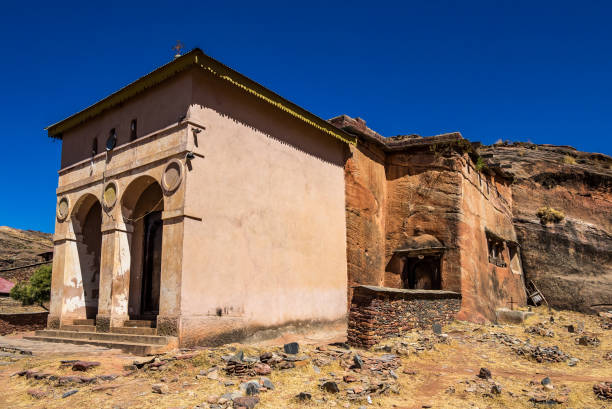 Abreha Atsbeha Christian church in Tigray, Ethiopia Abreha Atsbeha Christian church in Tigray region of Ethiopia, Africa ethiopian orthodox church stock pictures, royalty-free photos & images