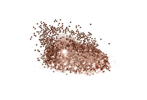 istock Rose gold glitter on white background 1156617883