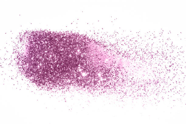istock Purple glitter sparkles on white background 1156618014