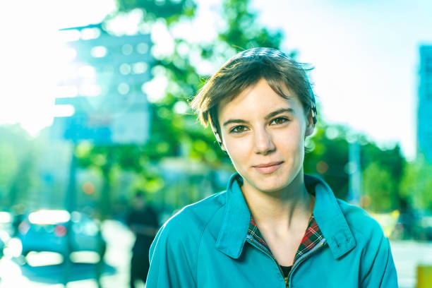 Friendly young casual woman's portrait