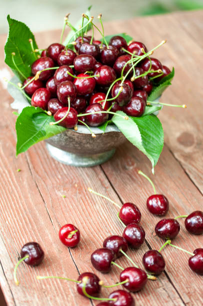 istock Fresh sweet cherries in plate 1156627030