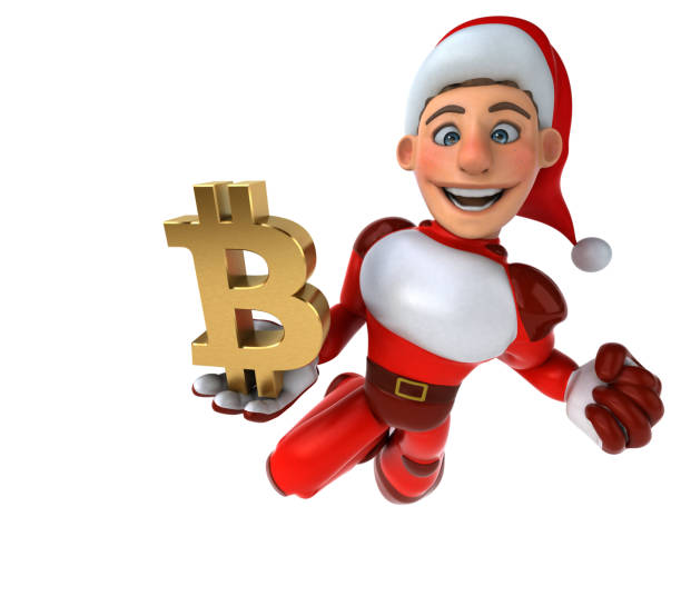 istock Fun Super Santa Claus - 3D Illustration 1156629347